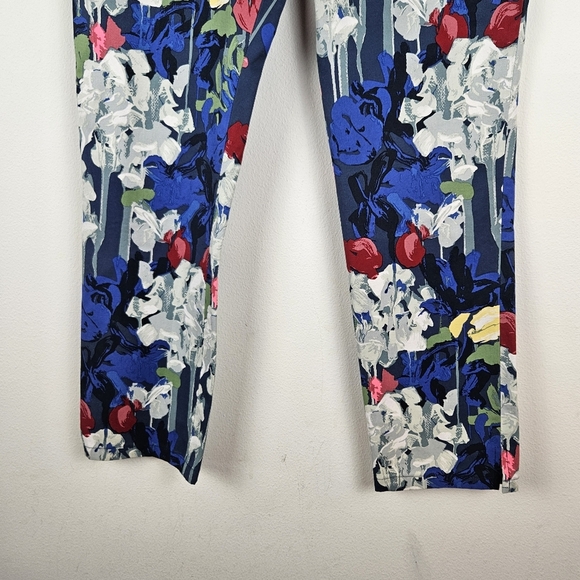 Kate Spade Floral Ankle Pants - Blue, Red, White - Picture 2 of 7